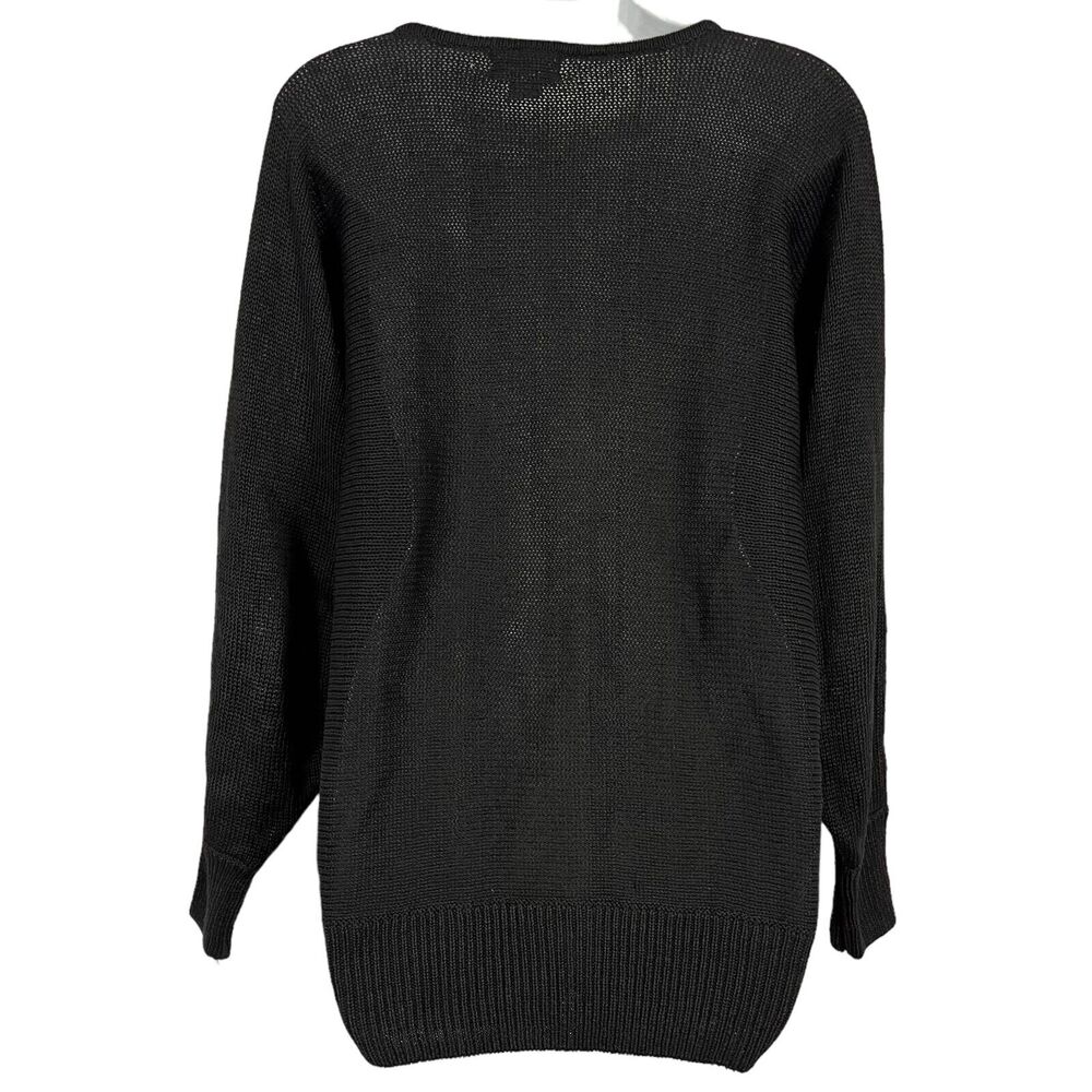 Victoria Jones Womens Vintage Beaded Sequin Floral Dolman Sleeve Sweater sz L - Picture 14 of 16